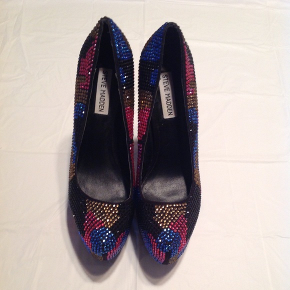 Steve Madden Multi-Colored Crystal Dyvinal Pumps - Picture 3 of 3